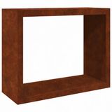 vidaXL - Brandhoutrek - Cortenstaal/Bruin - 100x40x80 cm