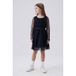 NAME IT KIDS semi-transparante jurk donkerblauw