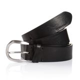 Tom Tailor TTNANCY leren riem met afgeronde gesp - Maat 100 - black uni