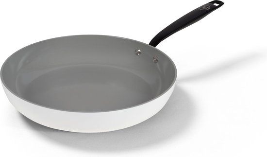 BE Living Koekenpan - Ø 28 cm - Keramisch - PFAS Vrij - Inductie - Wit
