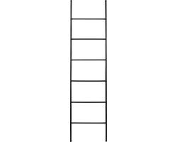 QUVIO Decoratie ladder - Zwart - Metaal