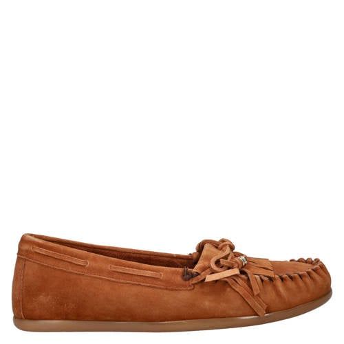 Nelson suède mocassins cognac