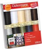 Gutermann naaigaren assortiment 10 basis kleuren