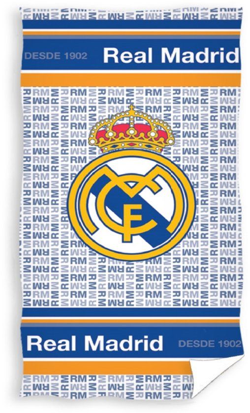 4KidsOnly Real Madrid Strandlaken Blauw Katoen 70x140cm