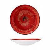 Wilmax Diepe Porseleinen Kom 25,5cm Rood 350ml
