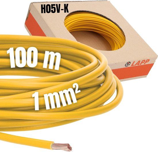 LAPP 4510113 Draad H05V-K 1 x 1 mm² Geel 100 m