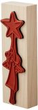 Rayher Hobby Houten stempel, engelmotief, 4 x 12 cm