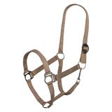 Imperial Riding Halster Economic, robuuste nylon holster, verstelbare schuifgesp, karabijnhaak keelriem, duurzaam en onderhoudsvriendelijk, voor training, stal en dagelijks gebruik, cappuccino, Xfull