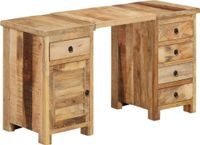 Maison Exclusive - Bureau À Caissons Bois De Manguier Massif 140x50x77 cm