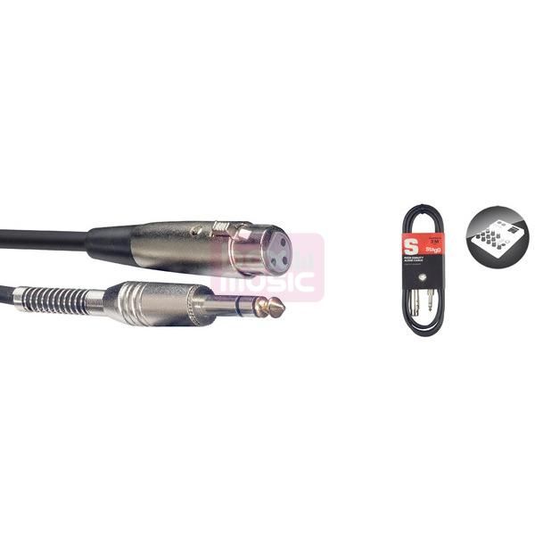 Stagg SAC3PSXF DL - XLR (v) naar 6.35 mm jack (m) - 3 m