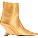 PINKO Albeniz Tronchetto Pelle Lamin Gold Taille: 36