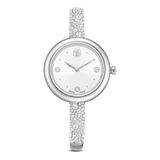 Swarovski Sublima bangle horloge, Swiss Made, Metalen armband, Zilverkleurig, Roestvrij staal