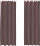 vidaXL Gordijnen voile met doorvoertules 2 stuks 140x300 cm bruin