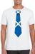 Bellatio Decorations Shoppartners Bv Wit t-shirt met Schotse vlag stropdas heren - Schotland supporter L