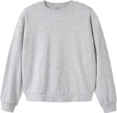 TWO SOON NAME IT TAFCOX LS SHORT LOOSE SWEAT BRU NOOS Dames Sweater M Lichtgrijs Melange