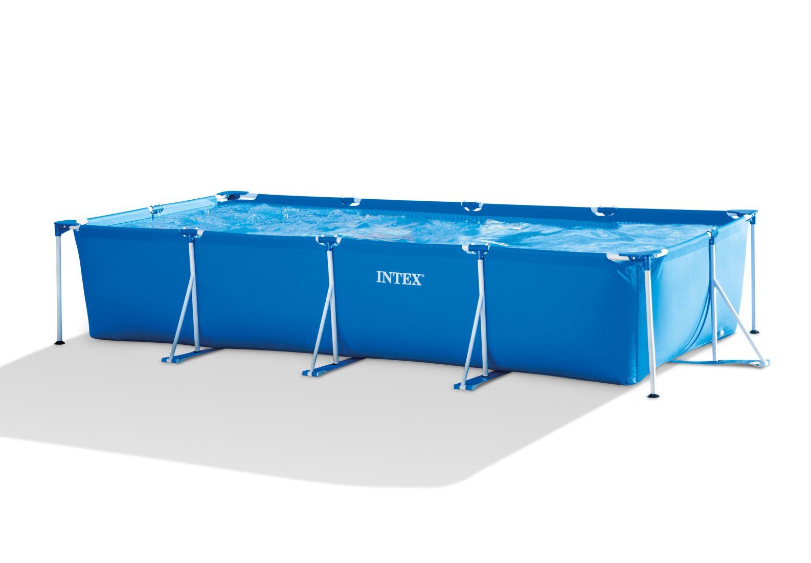 Intex Rectangular Frame Pool - 450 x 220 x 84 cm - Blue