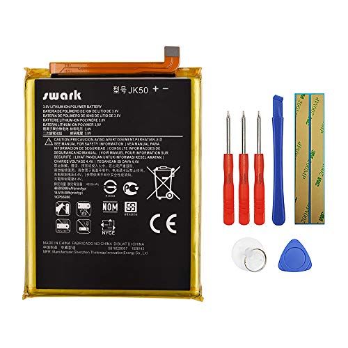 SWARK Vervangende accu JK50 compatibel met Moto G7 Power & Moto One Power & Moto G8 Power Lite & Moto E7 Plus & Moto G10 & Moto G30 & Moto G Power 2021 XT2117 met gereedschap