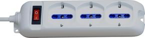 Brennenstuhl Eco-Line, stekkerdoos met schakelaar van veiligheid (kabel 1,4 MT – stekkerdoos 3-zits van kunststof wit) voor stopcontacten met bescherming overspanningsbeveiliging