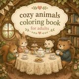 Cozy animals coloring book: for adults and kids