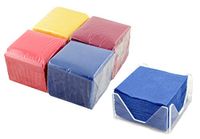 Hostelnovo 400 stuks papieren servetten 100 stuks + servethouder van plexiglas, exclusief design, verschillende kleuren, 10 x 10 cm