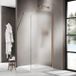 Fortifura Galeria Inloopdouche - 120x200cm - afgeronde glaswand - rechts - mat glas - wandarm - geborsteld koper