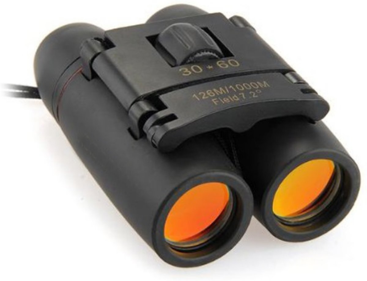 - Verrekijker met nachtzicht vergroting van 30X60 stofbestendig. Tot wel 1000 meter - nightview binocular - telescoop - outdoor ook voor kinderen en op reis geschikt met opbergtas