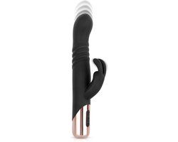 Rosy Gold Rabbit Vibrator Met Stootfunctie - Zwart