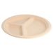 Garcia de Pou 149.16 Bionic Round Paper Plate, Natural, 26 cm Diameter, 3 Compartments, 50 Pieces