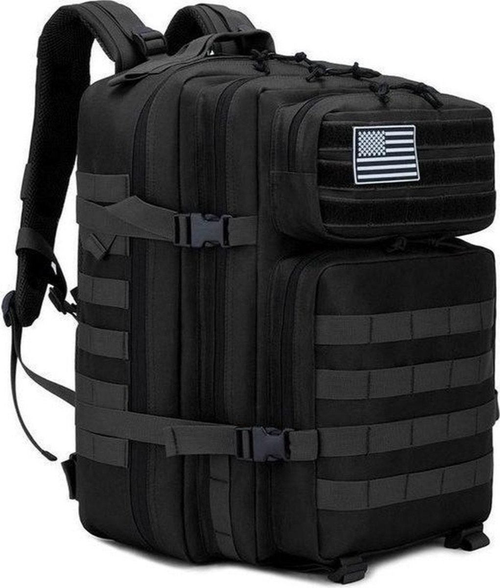 RAMBUX RAMBUX® - Backpack - Militair Tactisch - Zwart - Wandelrugzak - Rugtas - Rugzak - 45 Liter