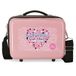 Roll Road One World Toilettas, aanpasbaar, met schoudertas, roze, 29 x 21 x 15 cm, stijf, ABS 9,14 l