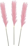 Mica Decorations Pluimgras losse steel/tak - 3x - roze - 104 cm - Decoratie kunst bloemen