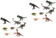 Atosa Speelgoed dinosaurussen dieren speelfiguren - set 16x stuks - kunststof - tussen 5 -13 cm - mix van dieren