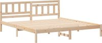 vidaXL Bedframe - Massief Grenenhout - Naturel - 200 x 200 cm