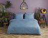 HIP Dekbedovertrek Effen Kleur 2 Persoons 200x200/220 cm Blauw Katoensatijn