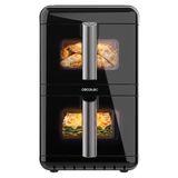 Cecotec Cecofry DuoLevel 12000 Window, friteuse à air chaud, 2900 W, 12 l | (2 x 6 l) Dual - Zone, design vertical, 40 - 200 °C, fenêtre de visualisation, 2 grilles pour 4 niveaux, sync/match, 10 menus