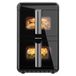 Cecotec Cecofry DuoLevel 12000 Window, friteuse à air chaud, 2900 W, 12 l | (2 x 6 l) Dual - Zone, design vertical, 40 - 200 °C, fenêtre de visualisation, 2 grilles pour 4 niveaux, sync/match, 10 menus
