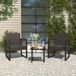 Maison Exclusive - Fauteuil de jardin avec coussin noir résine tressée