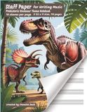 Staff Dinosaur Theme Staff Paper Notebook