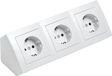 MC power flair prise - Prise sous meuble - Prise de terre triple - Câble de 15 cm avec connecteur à vis - 16 A