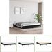 vidaXL Bedframe Stof Zwart 180x200 cm