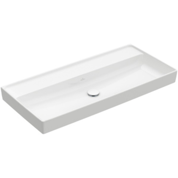 Villeroy & Boch Collaro meubelwastafel 80x47cm z. overloop z. kraangat wit 4A338301 4A338301