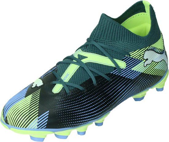 PUMA FUTURE 7 MATCH FG/AG Jr Unisex Sportschoenen - Gray Skies-PUMA White-Fizzy Apple - Maat 38