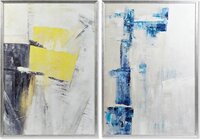 Schilderij Dkd Home Decor Abstract 70 X 3 X 100 Cm Stads (2 Stuks)