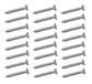 Bulk Hardware BH03503 6 mm x 5/8 inch glanzend verzinkte zelfsnijdende CSK-Pozi-schroef (verpakking van 25), wit, stuk