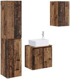 vidaXL Badkamermeubel Set Oud hout 33 x 34,5 x 160 cm