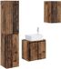 vidaXL Badkamermeubel Set Oud hout 33 x 34,5 x 160 cm