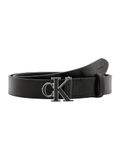 Calvin Klein Round Buckle 30mm Belt Black/antique Nickel Taille: 100