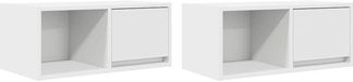 vidaXL Tv-meubelen 2 st 60x31x25,5 cm bewerkt hout wit