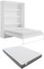 Vente-unique Lit armoire bois blanc 160 x 200 cm