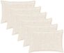 vidaXL - Kussensloop - 6 st - Houten - Wit - 50 x 70 cm - Nep Konijnenbont